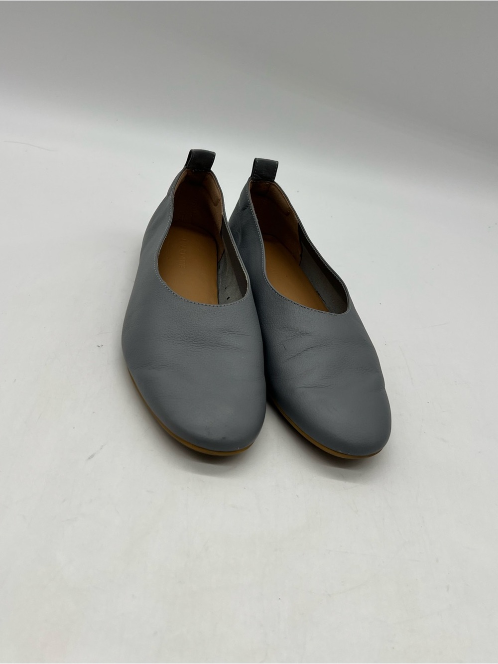 Everlane The Italian Day Glove Women’s Size 8 Grey Leather Flats Ballets Shoes.
